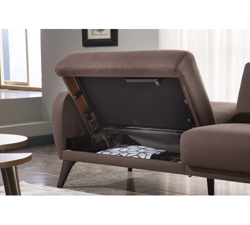 Трехместный Диван-кровать Flexy Флекси (коричневый)