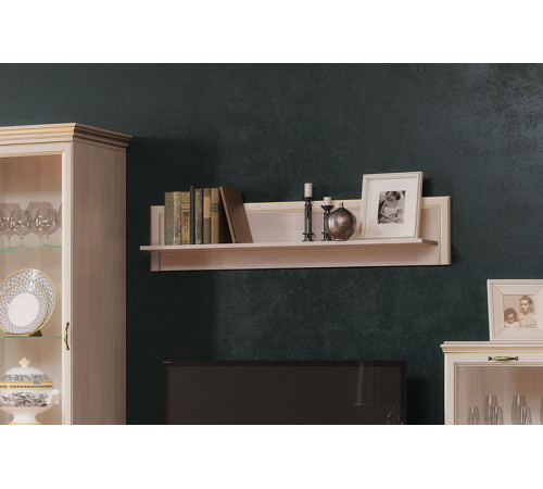 Полка навесная 1  900 Сиена (Бодега Белый) Полка навесная 1  900 Сиена (Бодега Белый)