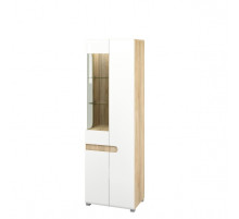 Двухстворчатый шкаф витрина для посуды в гостиную Леонардо МН-026-01 белый правый Двухстворчатый шкаф витрина для посуды в гостиную Леонардо МН-026-01 белый правый