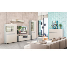 Модульная мебель для гостиной Леонардо белый глянец композиция