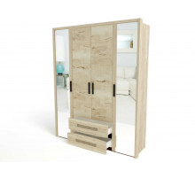 Четырехстворчатый шкаф для одежды СМ-13 Мале с зеркалом Четырехстворчатый шкаф для одежды СМ-13 Мале с зеркалом