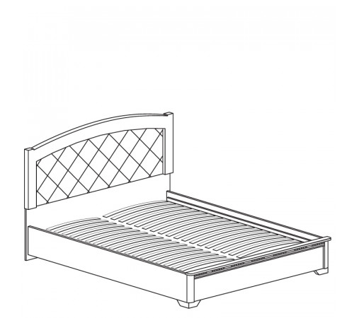 Кровать двуспальная с подъемным механизмом 1600 Парма 806 кремовый белый Кровать двуспальная с подъемным механизмом 1600 Парма 806 кремовый белый