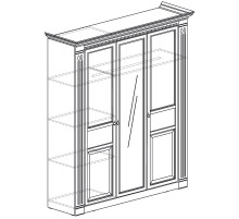 Трехдверный шкаф для одежды Лючия 180 светлый Трехдверный шкаф для одежды Лючия 180 светлый