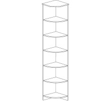 Стеллаж угловой Инна 618 светлый