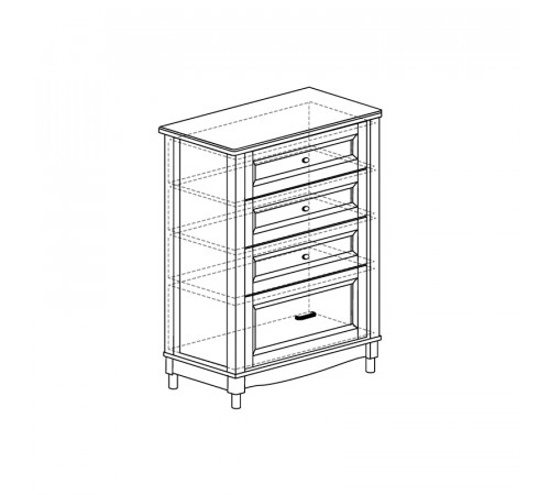 Тумба высокая Прованс 409 Тумба высокая Прованс 409