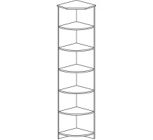 Стеллаж угловой открытый Инна 607 светлый Стеллаж угловой открытый Инна 607 светлый